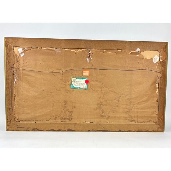 Vintage Old Mill Robert Wood Framed Print Large Plaque 22.5x39.5in Turner Frame - Picture 7 of 8